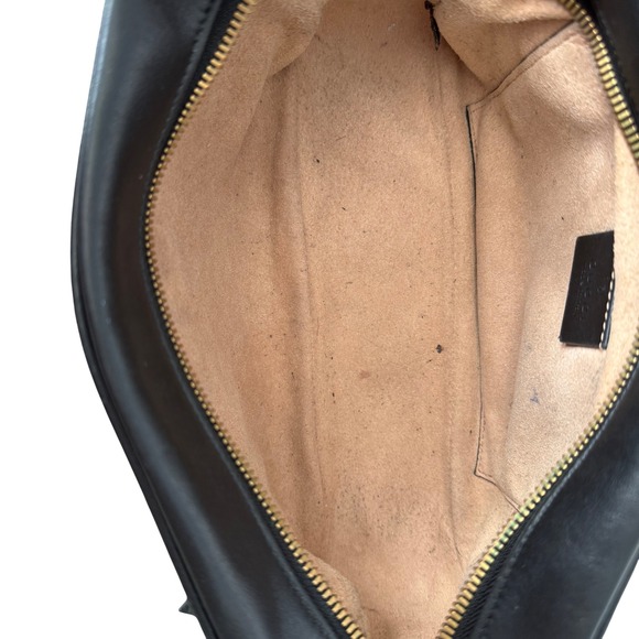 Gucci Marmont Matelasse Camera Bag Black Leather Gold GG Logo Crossbody - Picture 6 of 14